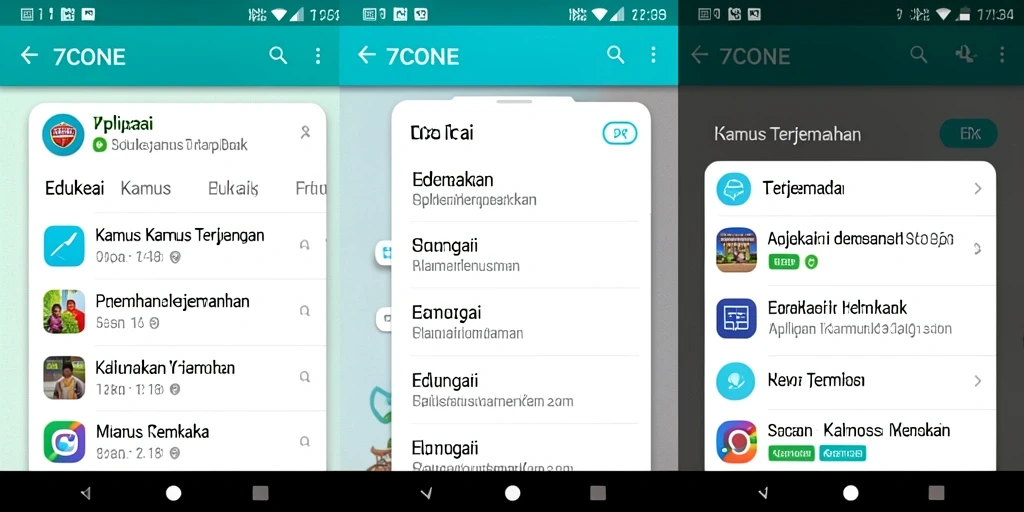 Tampilan antarmuka 7CONE yang intuitif dan mudah digunakan.