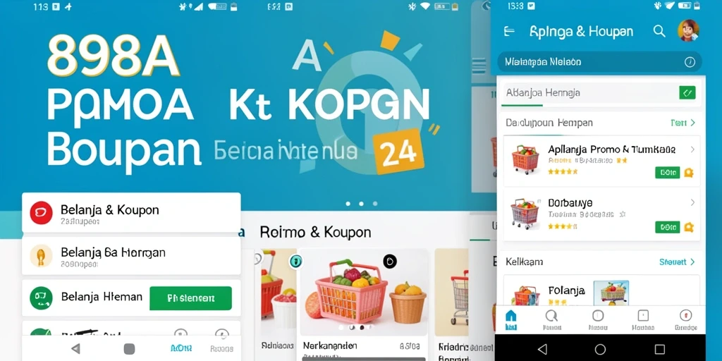Screenshot antarmuka 898A menampilkan berbagai kupon dan promo menarik.