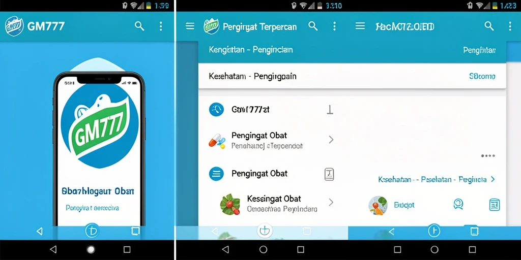 Antarmuka GM777 yang bersih dan praktis untuk pengingat obat.