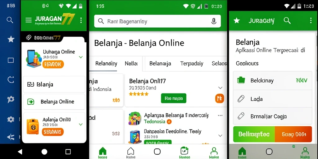 Tampilan antarmuka aplikasi JURAGAN77 yang sederhana dan intuitif.