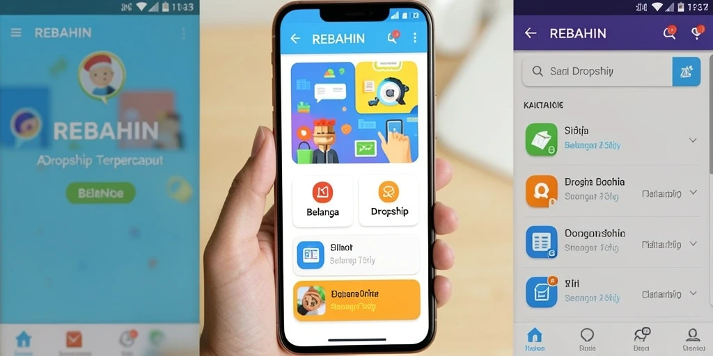 Antarmuka pengguna aplikasi REBAHIN yang mudah dipahami.