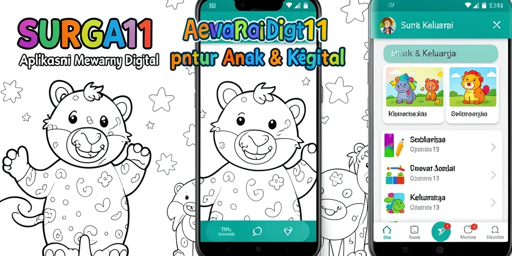 Tampilan antarmuka aplikasi SURGA11 yang menarik dan user-friendly.